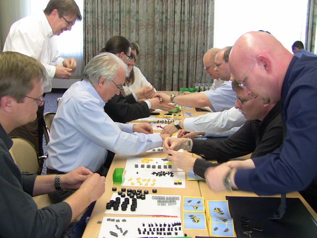 Teilnehmer beim Planspiel